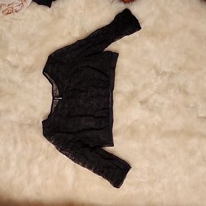Torrid Black Lace Crop Top